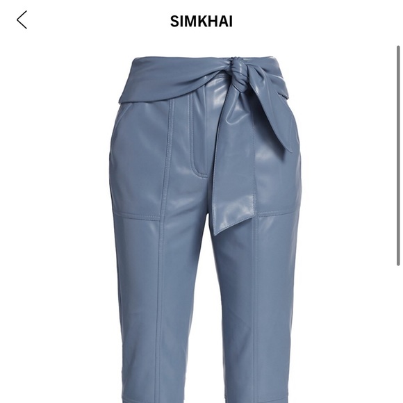 Simkahi Blue Leather Pants - Picture 3 of 5